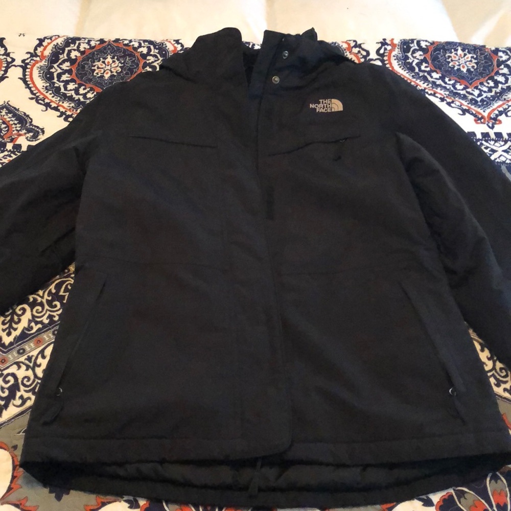 The North Face Black winter coat with hood!